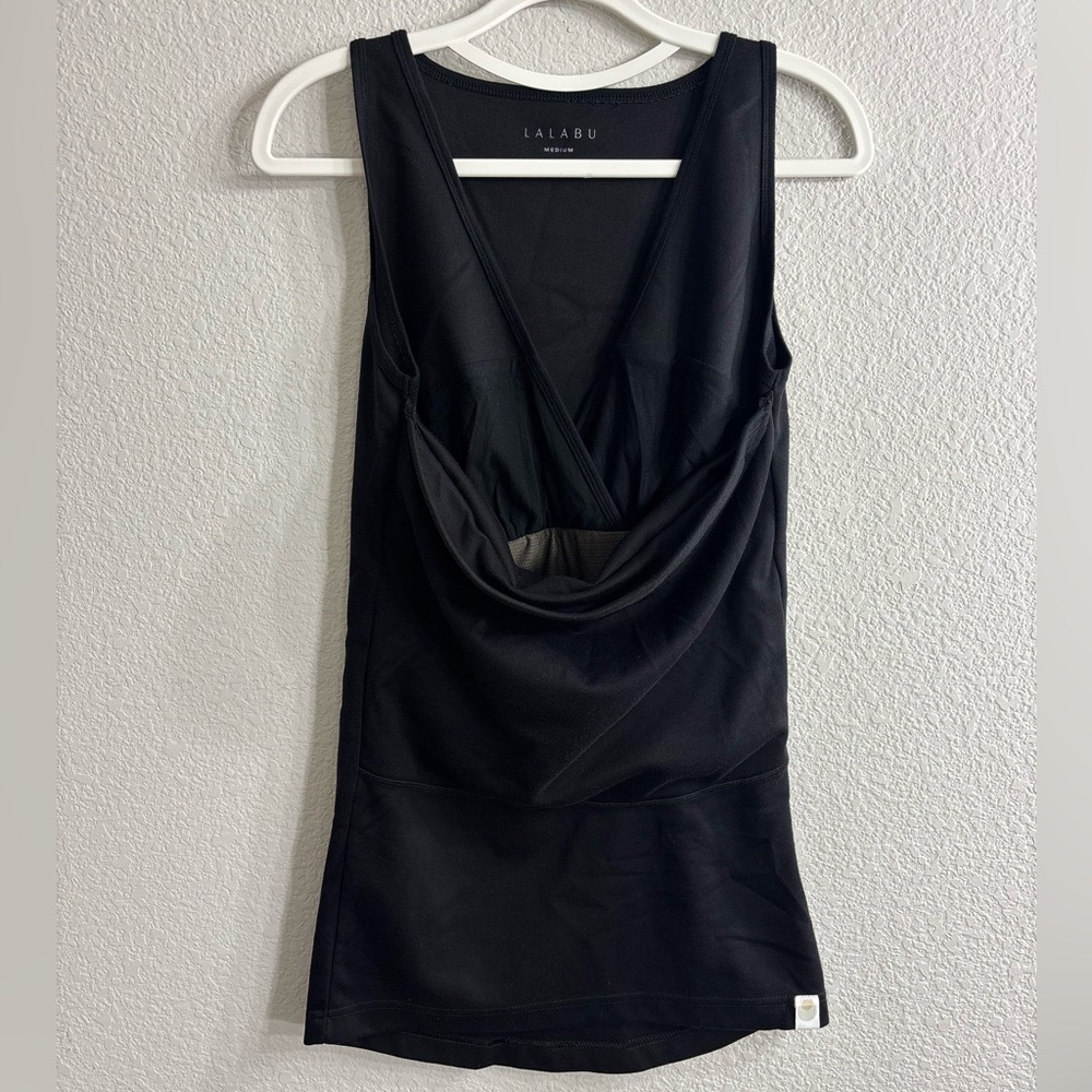 Lalabu Baby Wearing Soothe Black Sleeveless  Nursing Bra Tank Top Woman Medium